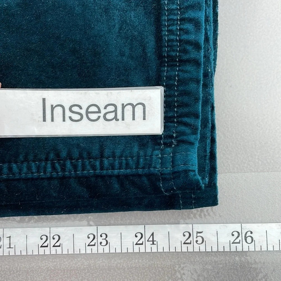 Free People Jeans Women's 26 Green Velvet Skinny Ankle Pockets Zip We The Free - Picture 12 of 12